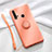 Ultra-thin Silicone Gel Soft Case Cover with Magnetic Finger Ring Stand T04 for Huawei P20 Lite (2019) Orange