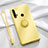 Ultra-thin Silicone Gel Soft Case Cover with Magnetic Finger Ring Stand T04 for Huawei P20 Lite (2019) Yellow