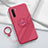 Ultra-thin Silicone Gel Soft Case Cover with Magnetic Finger Ring Stand T04 for Oppo A91