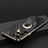 Ultra-thin Silicone Gel Soft Case Cover with Magnetic Finger Ring Stand T04 for Samsung Galaxy S23 Ultra 5G Black