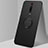 Ultra-thin Silicone Gel Soft Case Cover with Magnetic Finger Ring Stand T04 for Xiaomi Redmi K20 Black