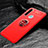 Ultra-thin Silicone Gel Soft Case Cover with Magnetic Finger Ring Stand T04 for Xiaomi Redmi Note 8 (2021) Red