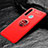 Ultra-thin Silicone Gel Soft Case Cover with Magnetic Finger Ring Stand T04 for Xiaomi Redmi Note 8 Red