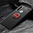 Ultra-thin Silicone Gel Soft Case Cover with Magnetic Finger Ring Stand T04 for Xiaomi Redmi Note 8 Red and Black