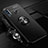 Ultra-thin Silicone Gel Soft Case Cover with Magnetic Finger Ring Stand T05 for Huawei Honor 20 Lite Black