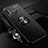 Ultra-thin Silicone Gel Soft Case Cover with Magnetic Finger Ring Stand T05 for Huawei Honor 20E Black