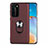 Ultra-thin Silicone Gel Soft Case Cover with Magnetic Finger Ring Stand T05 for Huawei P40 Pro