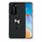 Ultra-thin Silicone Gel Soft Case Cover with Magnetic Finger Ring Stand T05 for Huawei P40 Pro