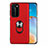 Ultra-thin Silicone Gel Soft Case Cover with Magnetic Finger Ring Stand T05 for Huawei P40 Pro Red