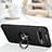 Ultra-thin Silicone Gel Soft Case Cover with Magnetic Finger Ring Stand T05 for Samsung Galaxy S10 Plus