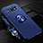 Ultra-thin Silicone Gel Soft Case Cover with Magnetic Finger Ring Stand T05 for Samsung Galaxy S10 Plus Blue