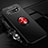 Ultra-thin Silicone Gel Soft Case Cover with Magnetic Finger Ring Stand T05 for Samsung Galaxy S10 Plus Red and Black