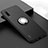 Ultra-thin Silicone Gel Soft Case Cover with Magnetic Finger Ring Stand T05 for Xiaomi Mi A3 Black