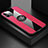 Ultra-thin Silicone Gel Soft Case Cover with Magnetic Finger Ring Stand T06 for Apple iPhone 11 Pro Max Red