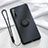 Ultra-thin Silicone Gel Soft Case Cover with Magnetic Finger Ring Stand T06 for Huawei Honor 20 Black