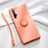 Ultra-thin Silicone Gel Soft Case Cover with Magnetic Finger Ring Stand T06 for Huawei Honor 20 Orange