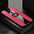 Ultra-thin Silicone Gel Soft Case Cover with Magnetic Finger Ring Stand T06 for Huawei Mate 20 X 5G Hot Pink