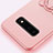 Ultra-thin Silicone Gel Soft Case Cover with Magnetic Finger Ring Stand T06 for Samsung Galaxy S10 Plus