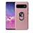 Ultra-thin Silicone Gel Soft Case Cover with Magnetic Finger Ring Stand T07 for Samsung Galaxy S10 5G