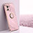 Ultra-thin Silicone Gel Soft Case Cover with Magnetic Finger Ring Stand T07 for Xiaomi Mi 11 5G Pink