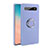 Ultra-thin Silicone Gel Soft Case Cover with Magnetic Finger Ring Stand T08 for Samsung Galaxy S10 Plus