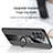 Ultra-thin Silicone Gel Soft Case Cover with Magnetic Finger Ring Stand X01L for Oppo F19 Pro