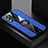 Ultra-thin Silicone Gel Soft Case Cover with Magnetic Finger Ring Stand X01L for Oppo K9S 5G Blue