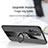 Ultra-thin Silicone Gel Soft Case Cover with Magnetic Finger Ring Stand X01L for Oppo Reno5 Z 5G
