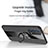 Ultra-thin Silicone Gel Soft Case Cover with Magnetic Finger Ring Stand X01L for Oppo Reno6 Pro 5G
