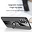 Ultra-thin Silicone Gel Soft Case Cover with Magnetic Finger Ring Stand X01L for Oppo Reno6 Z 5G