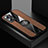 Ultra-thin Silicone Gel Soft Case Cover with Magnetic Finger Ring Stand X01L for Oppo Reno7 Pro 5G Brown