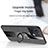Ultra-thin Silicone Gel Soft Case Cover with Magnetic Finger Ring Stand X01L for Oppo Reno8 5G