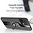 Ultra-thin Silicone Gel Soft Case Cover with Magnetic Finger Ring Stand X01L for Oppo Reno9 Pro 5G