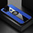 Ultra-thin Silicone Gel Soft Case Cover with Magnetic Finger Ring Stand X01L for Samsung Galaxy A21s Blue