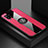 Ultra-thin Silicone Gel Soft Case Cover with Magnetic Finger Ring Stand X01L for Samsung Galaxy A42 5G Red