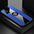 Ultra-thin Silicone Gel Soft Case Cover with Magnetic Finger Ring Stand X01L for Samsung Galaxy A51 4G Blue
