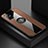 Ultra-thin Silicone Gel Soft Case Cover with Magnetic Finger Ring Stand X01L for Samsung Galaxy A71 5G Brown