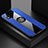 Ultra-thin Silicone Gel Soft Case Cover with Magnetic Finger Ring Stand X01L for Samsung Galaxy M01 Core Blue