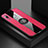 Ultra-thin Silicone Gel Soft Case Cover with Magnetic Finger Ring Stand X01L for Samsung Galaxy M10S Red