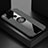 Ultra-thin Silicone Gel Soft Case Cover with Magnetic Finger Ring Stand X01L for Samsung Galaxy M21 Gray