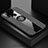 Ultra-thin Silicone Gel Soft Case Cover with Magnetic Finger Ring Stand X01L for Samsung Galaxy M21s Gray