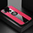 Ultra-thin Silicone Gel Soft Case Cover with Magnetic Finger Ring Stand X01L for Samsung Galaxy M21s Red