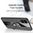 Ultra-thin Silicone Gel Soft Case Cover with Magnetic Finger Ring Stand X01L for Samsung Galaxy M51