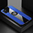 Ultra-thin Silicone Gel Soft Case Cover with Magnetic Finger Ring Stand X01L for Samsung Galaxy M60s Blue