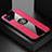 Ultra-thin Silicone Gel Soft Case Cover with Magnetic Finger Ring Stand X01L for Samsung Galaxy M60s Red