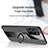 Ultra-thin Silicone Gel Soft Case Cover with Magnetic Finger Ring Stand X01L for Samsung Galaxy Note 20 5G