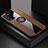 Ultra-thin Silicone Gel Soft Case Cover with Magnetic Finger Ring Stand X01L for Samsung Galaxy Note 20 5G Brown