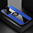 Ultra-thin Silicone Gel Soft Case Cover with Magnetic Finger Ring Stand X01L for Samsung Galaxy Note 20 Ultra 5G Blue