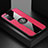 Ultra-thin Silicone Gel Soft Case Cover with Magnetic Finger Ring Stand X01L for Samsung Galaxy S20 FE 5G Red