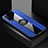 Ultra-thin Silicone Gel Soft Case Cover with Magnetic Finger Ring Stand X01L for Vivo Y11s Blue
